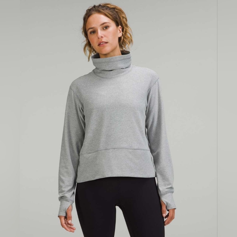 Lululemon Ready to Rulu PulloverHeathered Raceway Grey size 6 in EUC